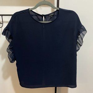 RW&Co Flutter Sleeve Blouse